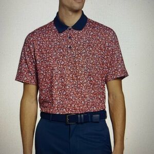 NWTS Walter Hagen Men’s Performance 11 USA Fashion Golf Polo, size XL Red Multi